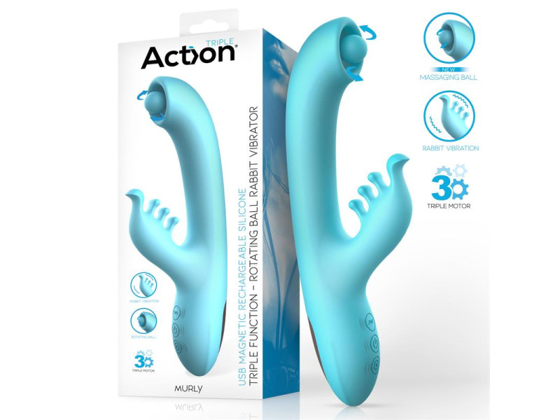Murly Soft Massaging Ball 360º con Vibracion Doble 3 Motores