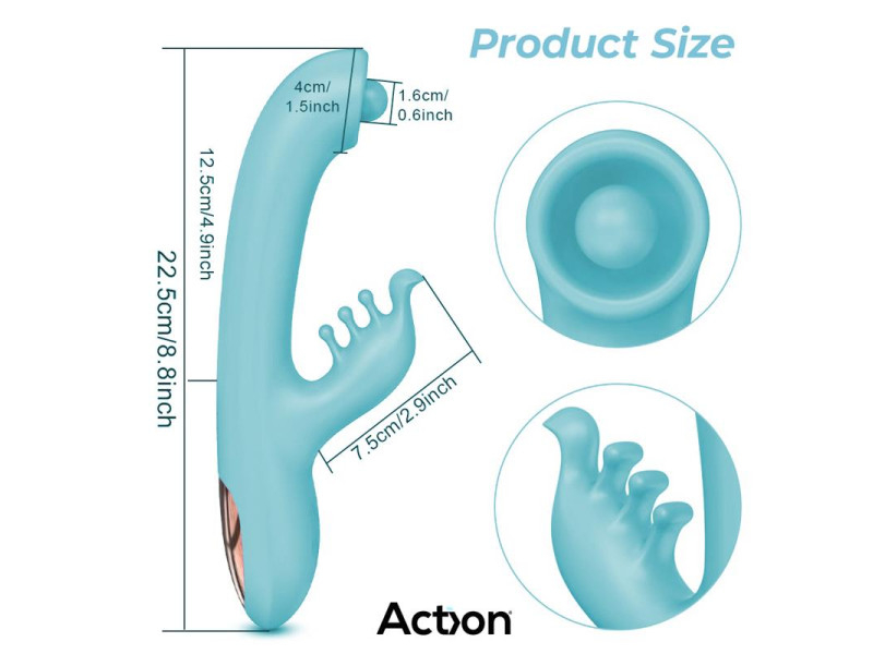 Murly Soft Massaging Ball 360º con Vibracion Doble 3 Motores