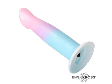 Dildo con Vibracion y Ventosa Color Degradado 17 cm