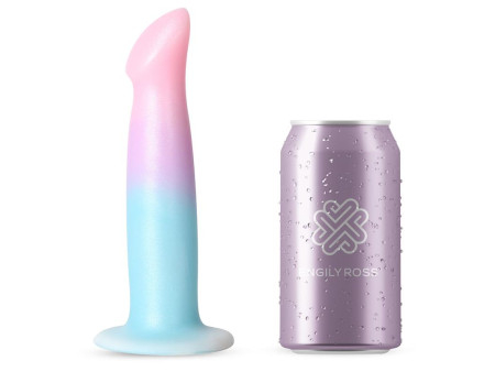 Dildo con Vibracion y Ventosa Color Degradado 17 cm