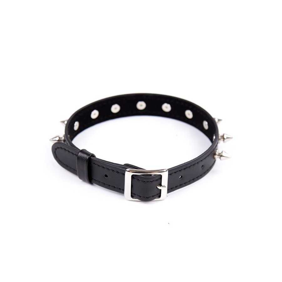 Collar con Pinchos Ajustable 43 cm Negro