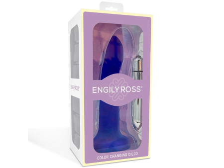 Dildo que Cambia de Color Purpura a Rosa Talla S 14 cm