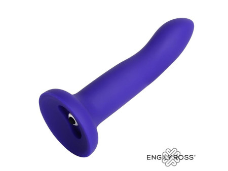 Dildo con Vibracion que Cambia de Color Azul a Purpura Talla M 17 cm