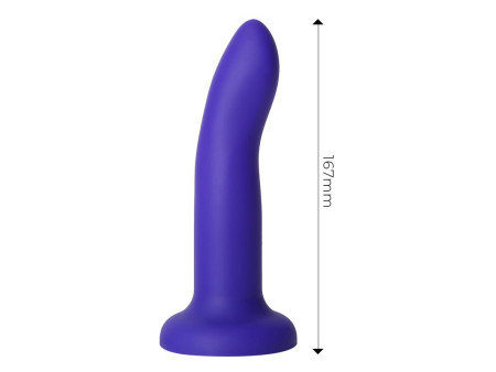 Dildo con Vibracion que Cambia de Color Azul a Purpura Talla M 17 cm