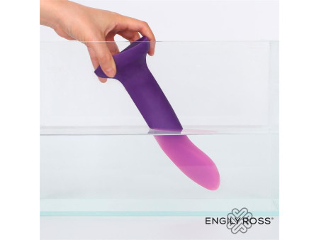 Dildo que Cambia de Color de Purpura a Rosa Talla M 17 cm