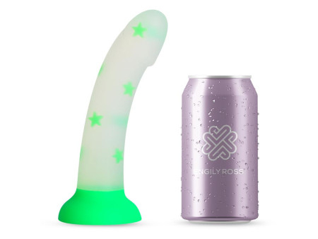 Dildo que Brilla en la Oscuridad Confetti Star 17 cm