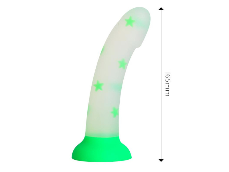 Dildo que Brilla en la Oscuridad Confetti Star 17 cm