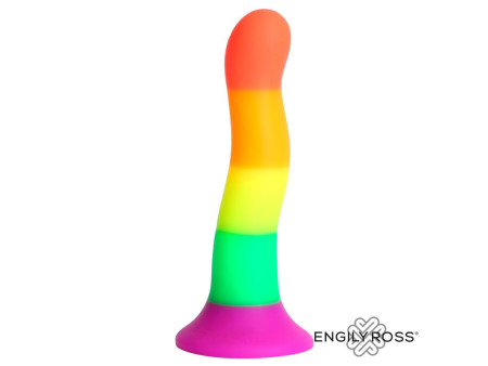 Dildo Color Arcoiris LGBT 18 cm