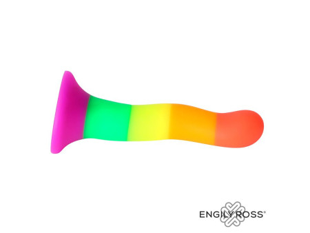 Dildo Color Arcoiris LGBT 18 cm