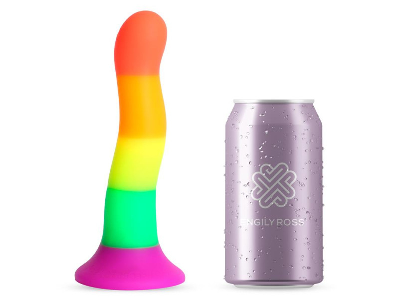 Dildo Color Arcoiris LGBT 18 cm