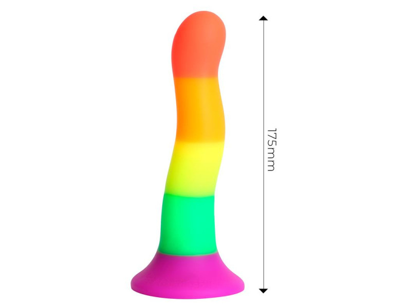 Dildo Color Arcoiris LGBT 18 cm