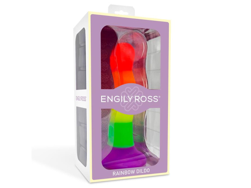 Dildo Color Arcoiris LGBT 18 cm