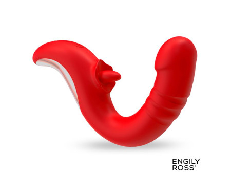 Drako Vibrador con Thrusting y Lengua Oscilante 360º