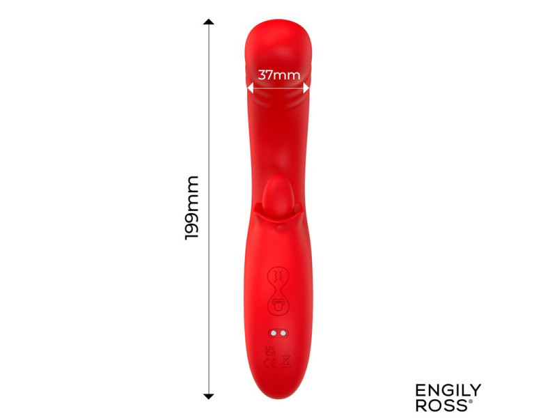 Drako Vibrador con Thrusting y Lengua Oscilante 360º