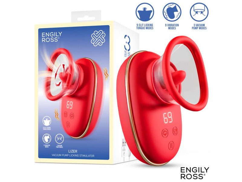 Lizer Estimulador con Lengua Oscilante Bomba de Vacio y Vibracion