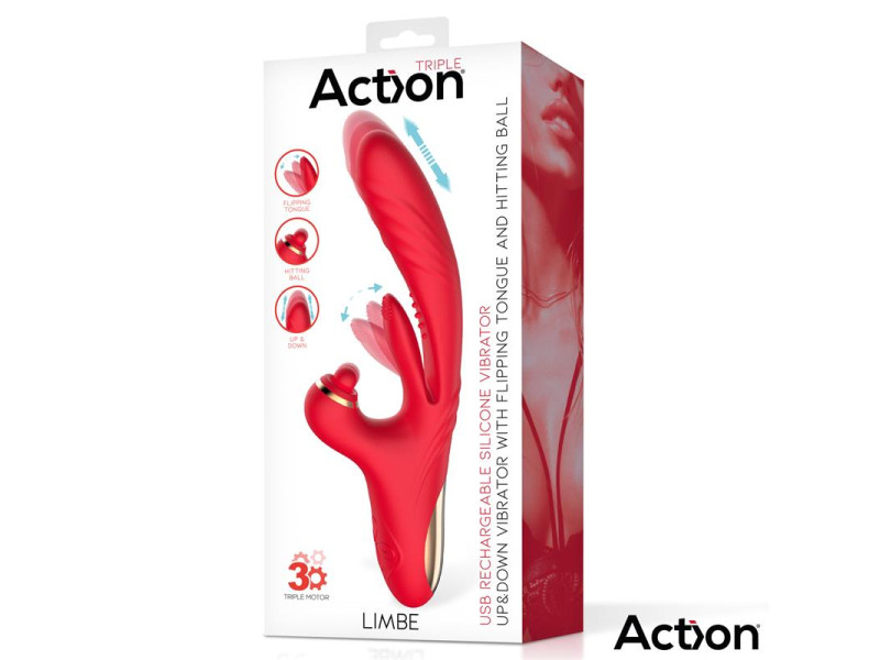 Limbe Vibrador con Lengua Flip Flap Bola Percutora y Up and Down