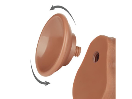 Dildo con Piel Retractil 7 Bronceado