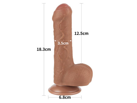 Dildo con Piel Retractil 7 Bronceado