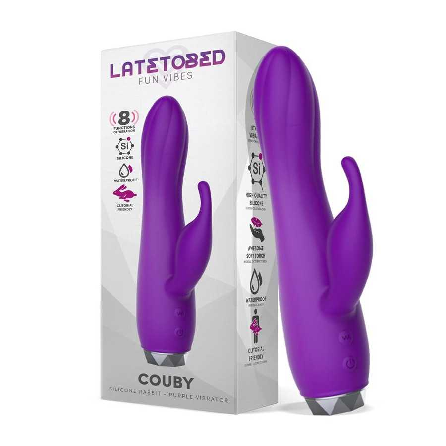 Couby Silicone Rabbit Purple Vibrator