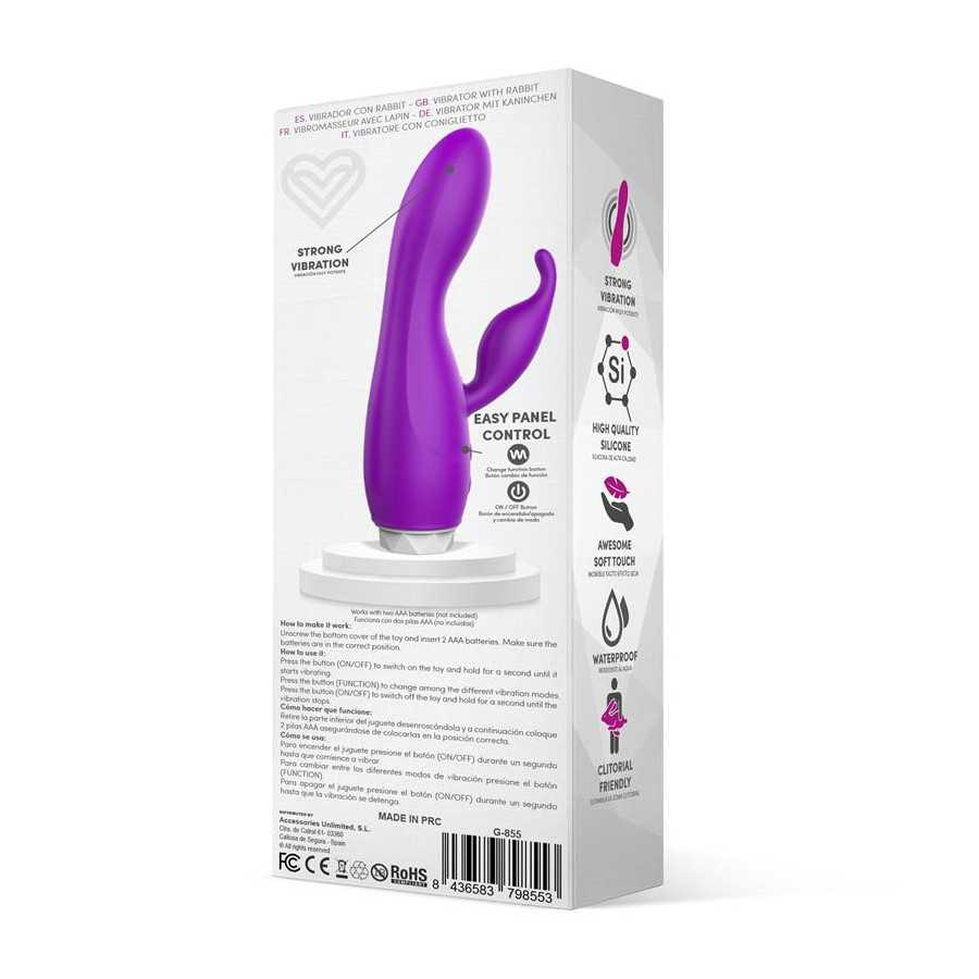 Couby Silicone Rabbit Purple Vibrator