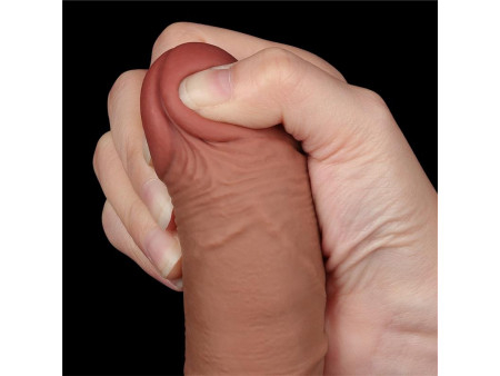 Dildo con Piel Retractil 75 Bronceado