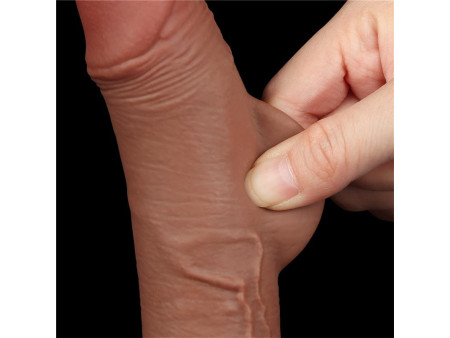 Dildo con Piel Retractil 75 Bronceado