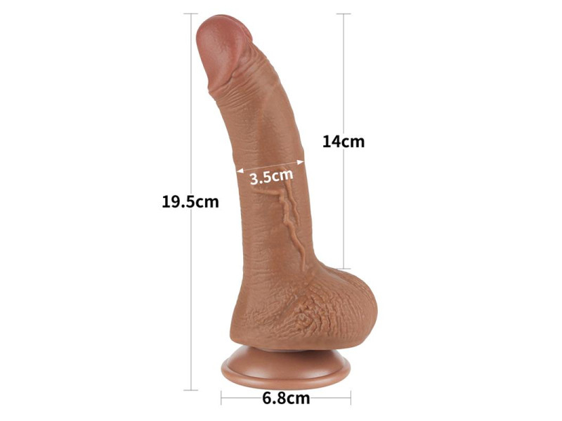 Dildo con Piel Retractil 75 Bronceado