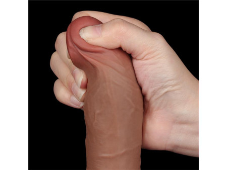 Dildo con Piel Retractil 8 Bronceado