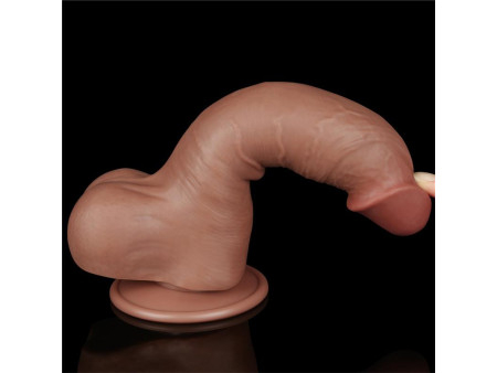 Dildo con Piel Retractil 8 Bronceado