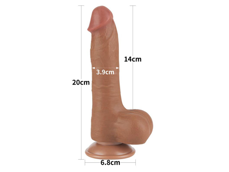 Dildo con Piel Retractil 8 Bronceado