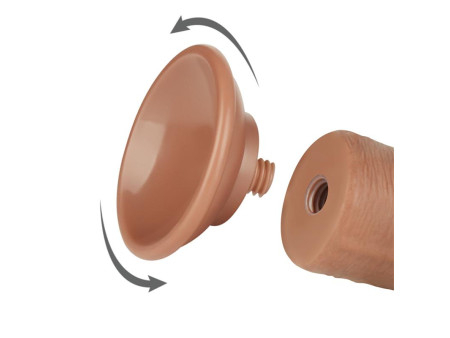 Dildo con Piel Retractil 8 Bronceado
