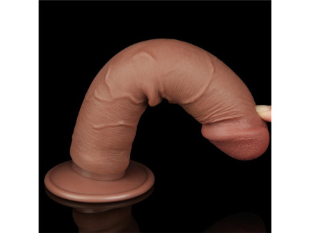 Dildo con Piel Retractil 8 Bronceado