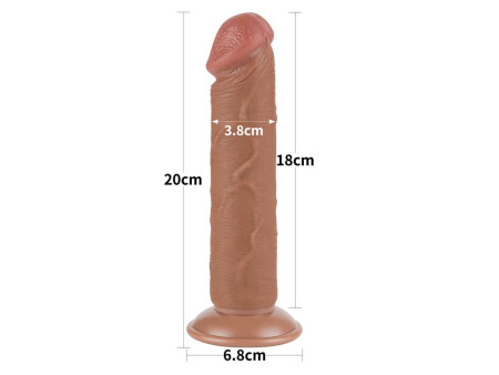 Dildo con Piel Retractil 8 Bronceado