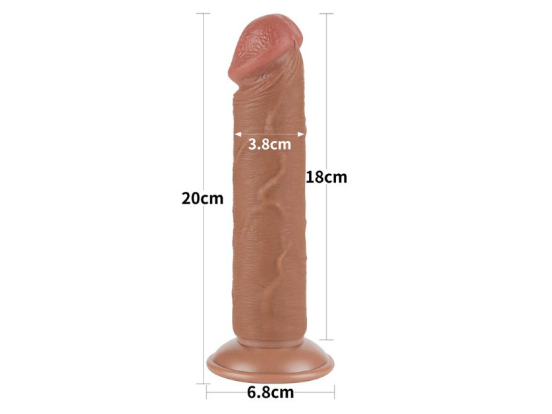 Dildo con Piel Retractil 8 Bronceado