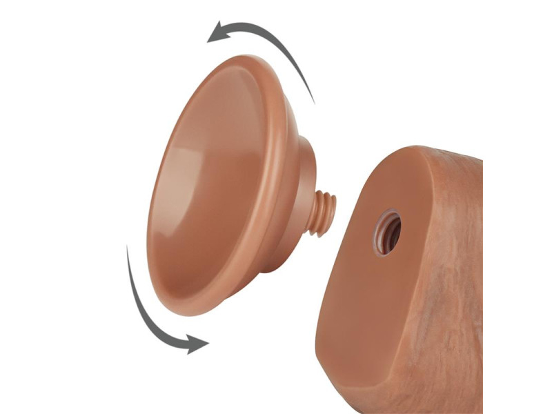 Dildo con Piel Retractil Skin 8 Bronceado