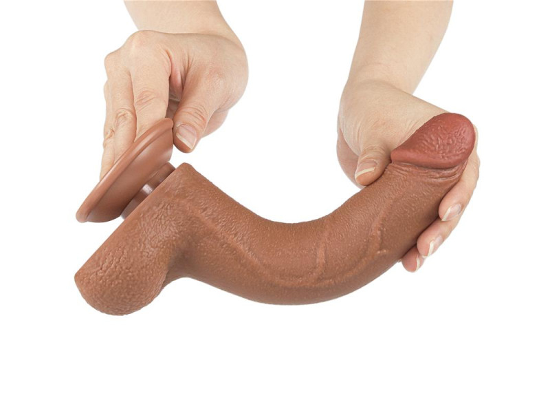 Dildo con Piel Retractil 85 Bronceado
