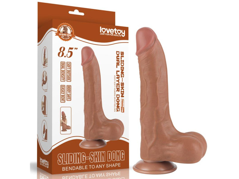 Dildo con Piel Retractil 85 Bronceado