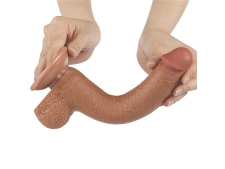 Dildo con Piel Retractil 9 Bronceado