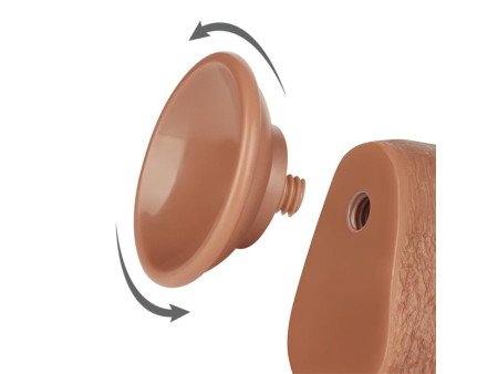 Dildo con Piel Retractil 9 Bronceado