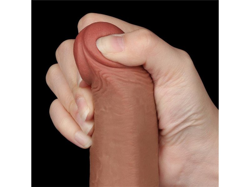 Dildo con Piel Retractil 9 Bronceado