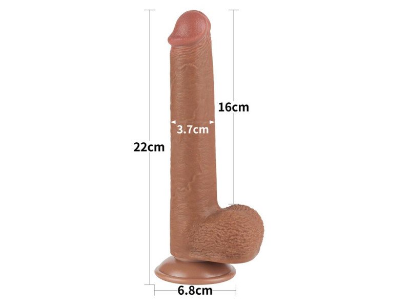 Dildo con Piel Retractil 9 Bronceado