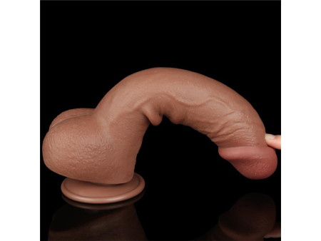 Dildo con Piel Retractil 95 Bronceado Dildo con Piel Retractil 95 Bronceado