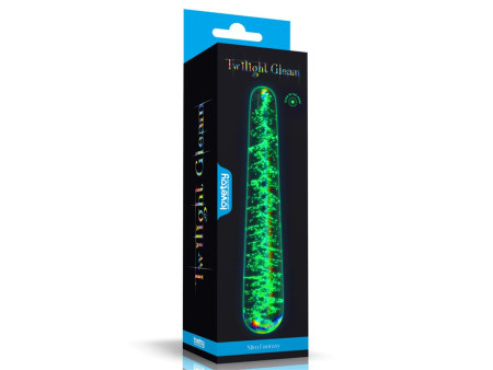 Dildo de Cristal que Brilla en la Oscuridad Dark Twilight Slim Fantasy