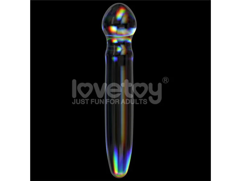Dildo de Cristal que Brilla en la Oscuridad Twilight Gleam Prism Glass