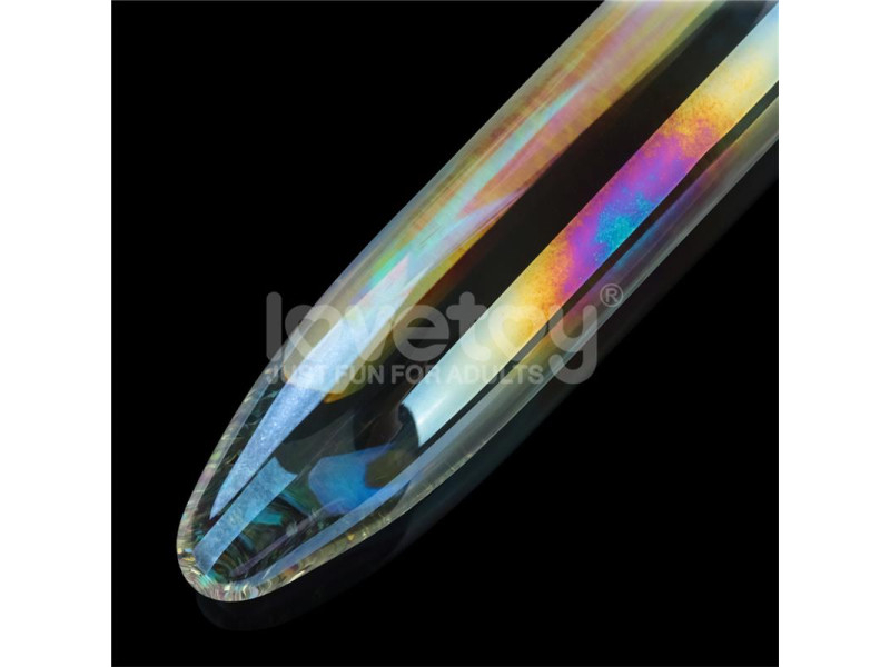 Dildo de Cristal que Brilla en la Oscuridad Twilight Gleam Prism Glass