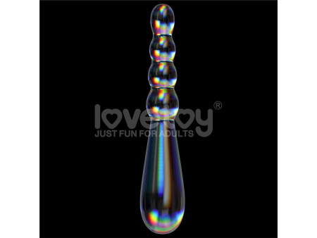 Dildo de Cristal que Brilla en la Oscuridad Twilight Gleam Rising Ripples