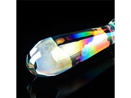 Dildo de Cristal que Brilla en la Oscuridad Twilight Gleam Rising Ripples