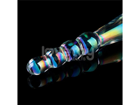 Dildo de Cristal que Brilla en la Oscuridad Twilight Gleam Rising Ripples