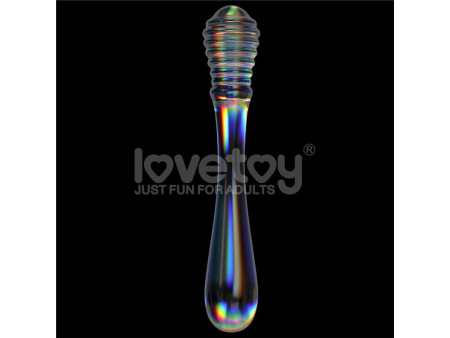 Dildo de Cristal que Brilla en la Oscuridad Twilight Gleam Twin Pleasures