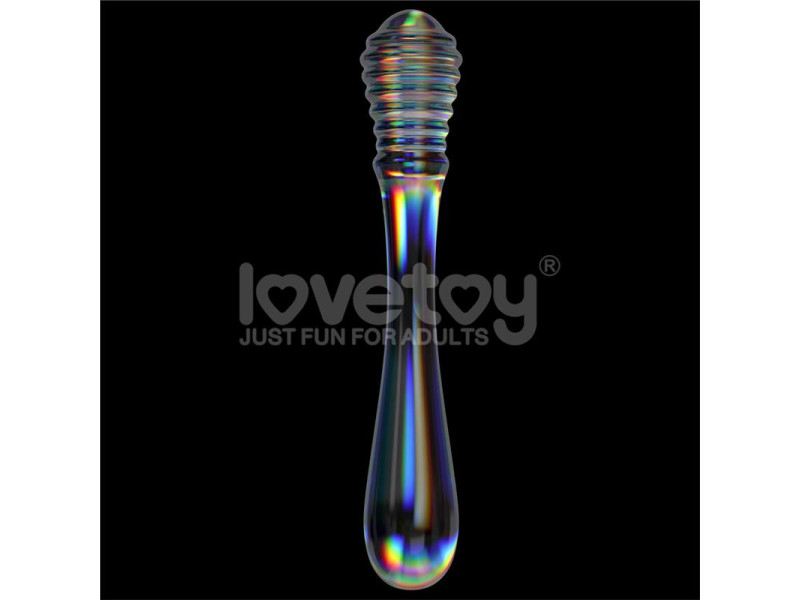 Dildo de Cristal que Brilla en la Oscuridad Twilight Gleam Twin Pleasures